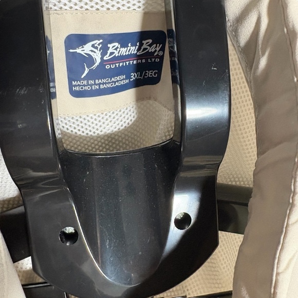 *NWT* Bimini Bay Outfitters Mens Vented Long Sleeve Fishing Shirt Beige 3XL - Picture 6 of 11